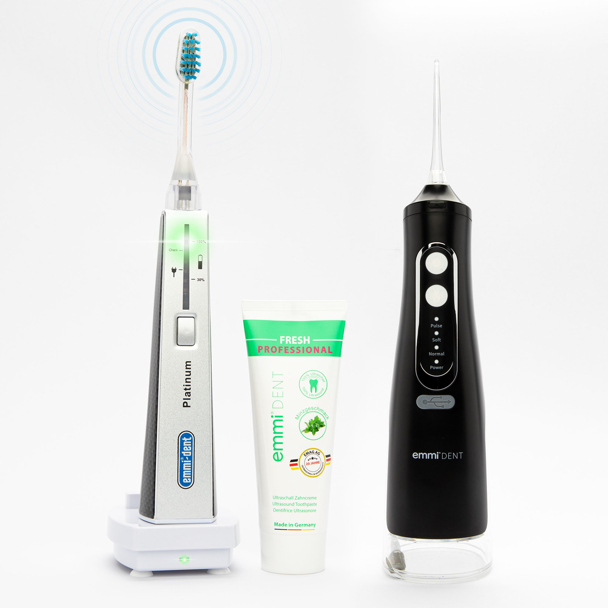 Cepillo dental ultrasónico Platinum Carbon + irrigador bucal